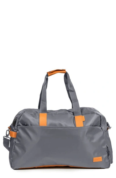 Shop Champs Water Resistant Nylon Duffle Bag In Grey
