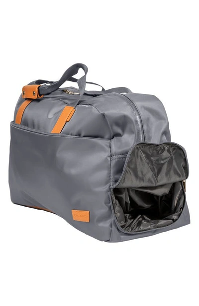 Shop Champs Water Resistant Nylon Duffle Bag In Grey