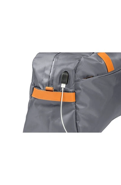 Shop Champs Water Resistant Nylon Duffle Bag In Grey