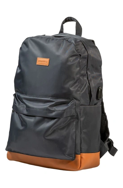 Champs Nylon Backpack In Black