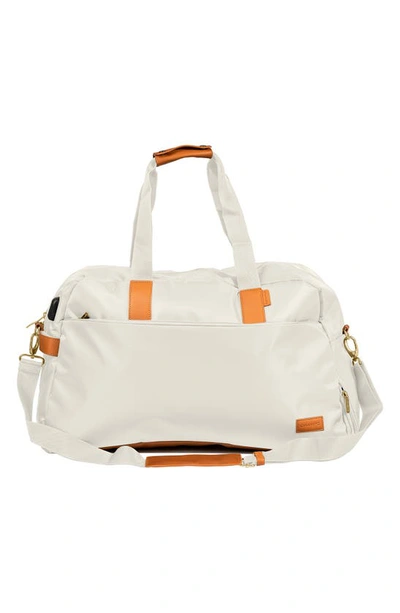 Shop Champs Water Resistant Nylon Duffle Bag In Ivory