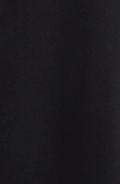 Lafayette 148 Roll Cuff Short Sleeve Silk Georgette Top In Black