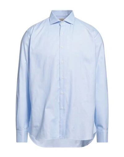 Alessandro Gherardi Man Shirt Sky Blue Size 17 ½ Cotton In Blue