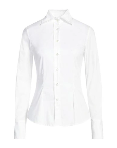 Shop Hopper Woman Shirt White Size 8 Cotton, Polyamide, Elastane