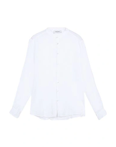 Shop Gran Sasso Man Shirt White Size 34 Linen
