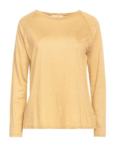 Shop Slowear Zanone Woman T-shirt Sand Size 4 Linen In Beige