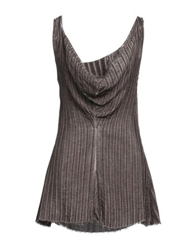 Un-namable Woman Top Dark Brown Size 4 Viscose, Silk In Brown