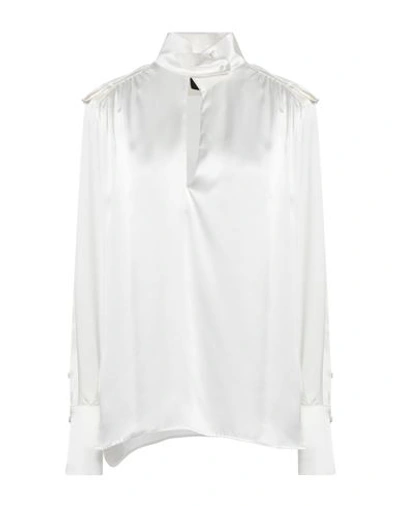 Shop Bcbgmaxazria Woman Top White Size 6 Silk