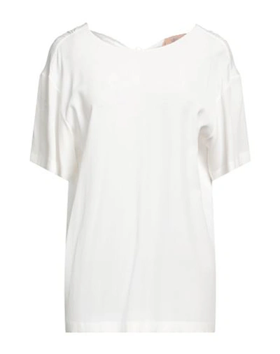 Shop N°21 Woman Top White Size 6 Acetate, Silk