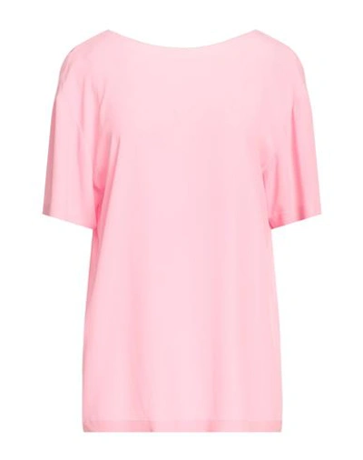 N°21 Woman Top Pink Size 6 Acetate, Silk In Pink
