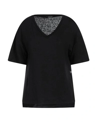 Shop Replay Woman T-shirt Black Size Xs Linen, Elastane