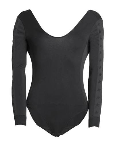Shop Golden Goose Woman Bodysuit Black Size S/m Polyamide, Polypropylene, Elastane