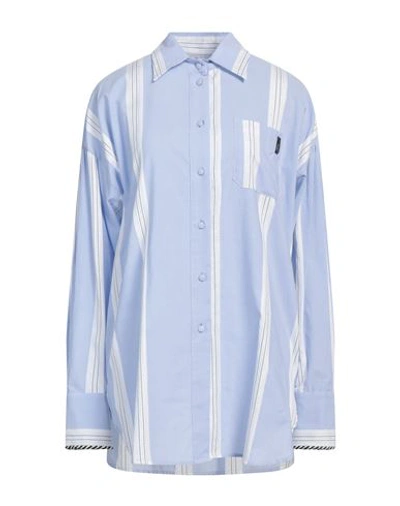 Shop Dimora Woman Shirt Sky Blue Size 8 Cotton, Elastane