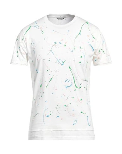 Shop Grey Daniele Alessandrini Man T-shirt Off White Size L Cotton
