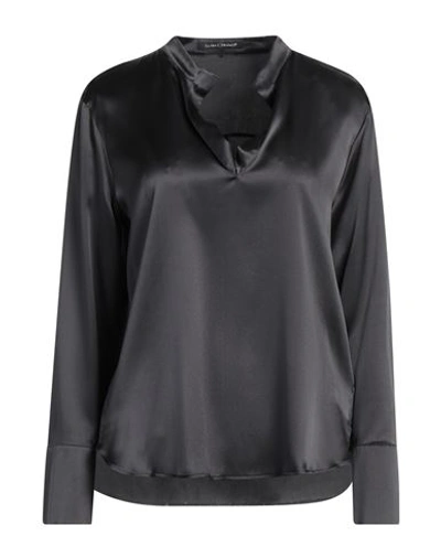 Shop Luisa Cerano Woman Top Lead Size 14 Silk, Elastane In Grey