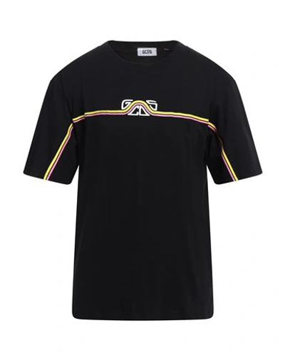 Gcds Logo-print Detail T-shirt In Black