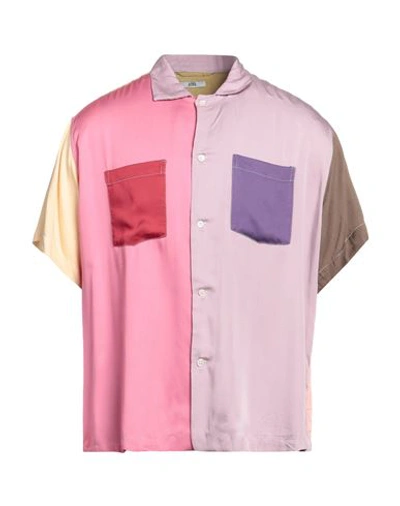 Shop Bode Man Shirt Lilac Size Xl/xxl Viscose In Purple