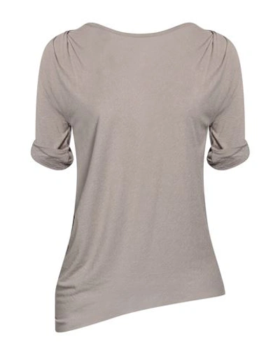 Shop Pinko Woman T-shirt Grey Size Xs Silk, Viscose, Wool