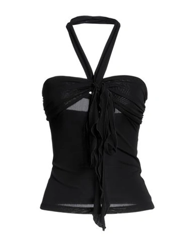 Blumarine Woman Top Black Size 2 Viscose In Black