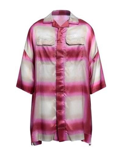 Rick Owens Man Shirt Beige Size 38 Cupro In Beige