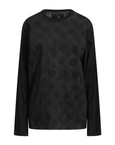 Shop Y's Yohji Yamamoto Woman T-shirt Black Size 4 Cotton