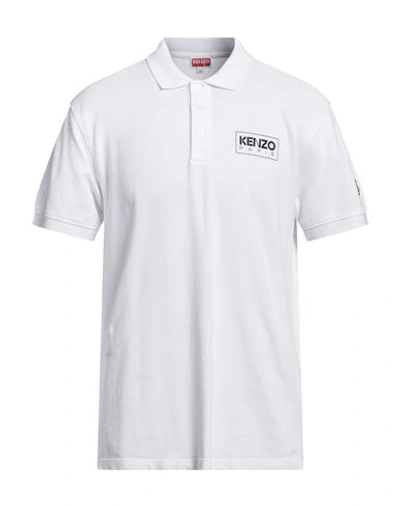 Shop Kenzo Man Polo Shirt White Size L Cotton