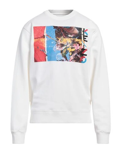 Shop Kenzo Man Sweatshirt White Size Xxl Cotton