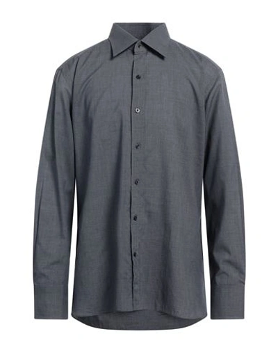 Shop Tom Ford Man Shirt Grey Size 18 Lyocell, Cotton