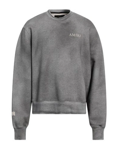 Shop Amiri Man Sweatshirt Grey Size L Cotton