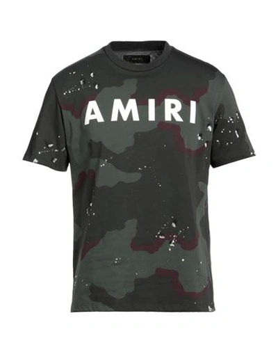 Shop Amiri Man T-shirt Military Green Size L Cotton