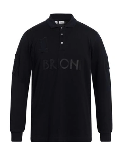 Shop Brioni Man Polo Shirt Navy Blue Size Xxl Cotton