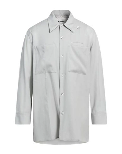 Shop Jil Sander Man Shirt Light Grey Size 15 ¾ Virgin Wool