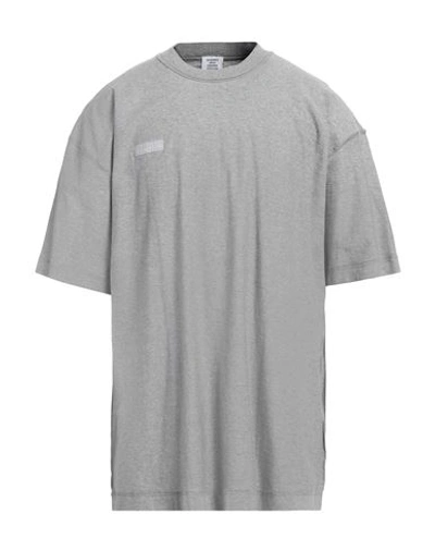 Shop Vetements Man T-shirt Grey Size M Cotton