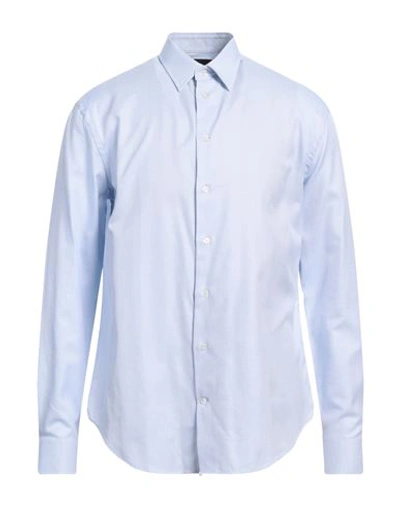 Shop Emporio Armani Man Shirt Sky Blue Size 17 ½ Cotton