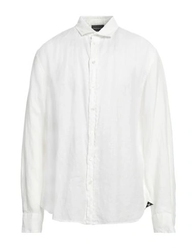 Shop Emporio Armani Man Shirt White Size Xxxl Linen