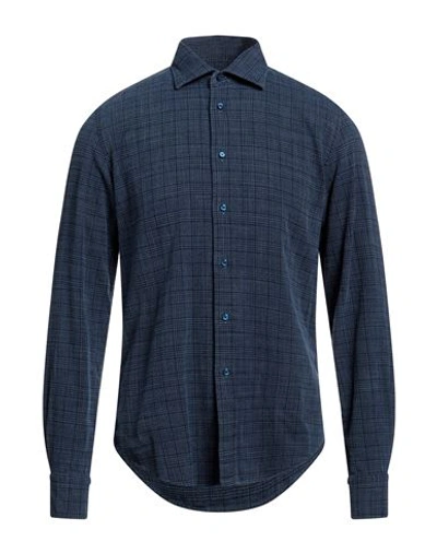 Shop Rossi Man Shirt Slate Blue Size 16 ½ Cotton