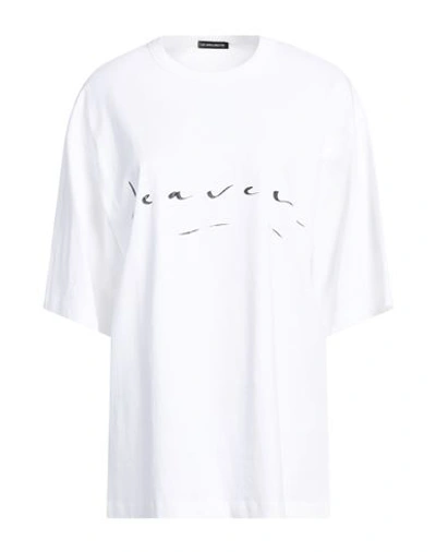Shop Ann Demeulemeester Woman T-shirt White Size Xs Cotton
