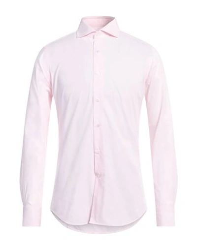 Shop Bagutta Man Shirt Light Pink Size 15 ½ Cotton