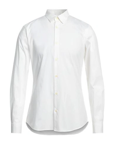 Shop Z Zegna Man Shirt White Size 16 ½ Cotton, Elastane