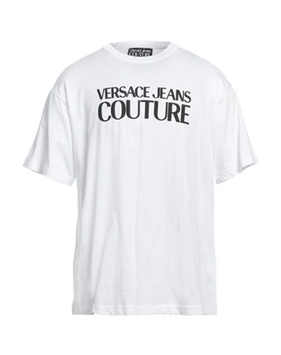 Shop Versace Jeans Couture Man T-shirt White Size 3xl Cotton