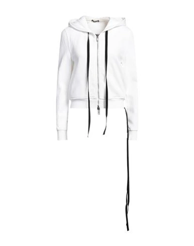 Shop Ann Demeulemeester Woman Sweatshirt White Size Xs Cotton