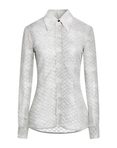 Shop Victoria Beckham Woman Shirt Grey Size 6 Polyester