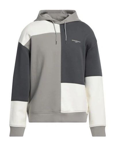 Shop Emporio Armani Man Sweatshirt Grey Size Xl Cotton, Polyacrylic, Elastane