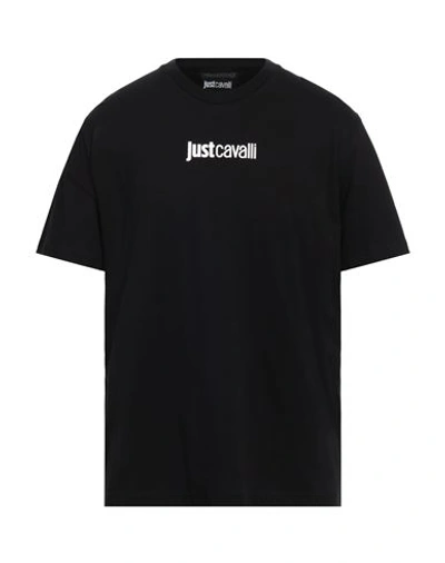 Shop Just Cavalli Man T-shirt Black Size L Cotton