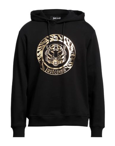 Just Cavalli Cotton Sweatshirt In Cotton In Black