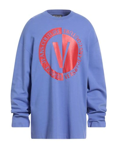 Shop Versace Jeans Couture Man T-shirt Light Purple Size M Cotton