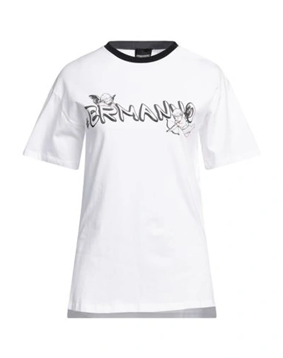 Shop Ermanno Di Ermanno Scervino Woman T-shirt White Size 6 Cotton