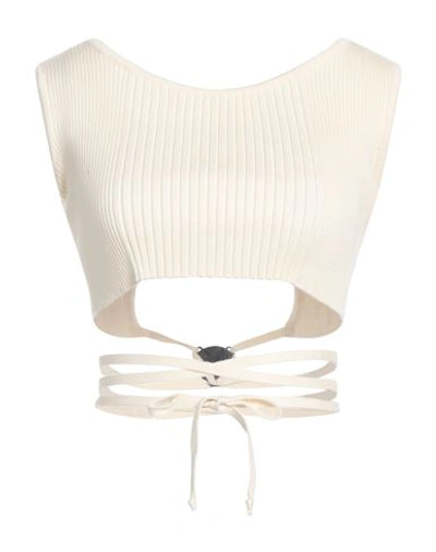 Shop Barrow Woman Top Ivory Size M Viscose, Polyester, Polyamide In White