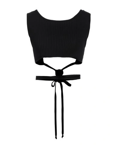 Barrow Woman Top Black Size L Viscose, Polyester, Polyamide In Black