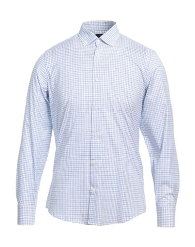 Shop Liu •jo Man Man Shirt Sky Blue Size 15 Cotton